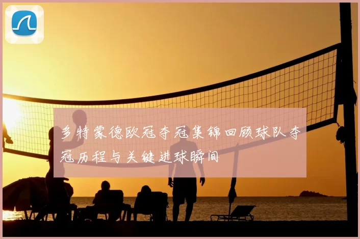 多特蒙德欧冠夺冠集锦回顾球队夺冠历程与关键进球瞬间